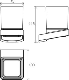 Ravak Держатель со стаканом (стекло) TD 210.00
